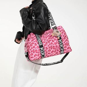 Bolsos de lona con estampado de leopardo para mujer, con correa para el hombro, bolsa de equipaje deportiva para viajes al aire libre - Product Image 6