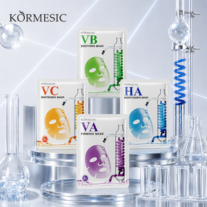 Masque facial coréen KORMESIC certifié Bpom 25ml VA VC VB HA Collagène éclaircissant hydratant apaisant raffermissant - Product Image 1