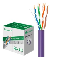 Kabel LAN Cat5e UTP 4PR 23AWG CCA Kabel Jaringan Indoor 305m