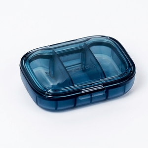 Boîte à pilules hebdomadaire portable en PP de qualité alimentaire, noire transparente, résistante aux enfants, 3 compartiments, vente en gros 2025 - Product Image 3