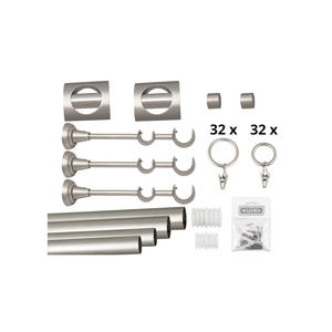 Bojanek - Ensemble complet de rails de plafond doubles en PVC à support renforcé pour rideaux droits avec crochets à glissière lisses - Rail durable - Product Image 4