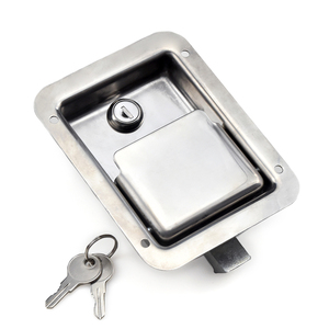 XK103-3S Serratura a Maniglia per Cassetta degli Attrezzi RV in Acciaio Inox, Senza Chiave, Finitura a Specchio, Uso Confortevole, per Porte di Rimorchi e Camion - Product Image 1