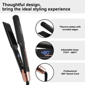 Plancha <span class=keywords><strong>de</strong></span> Pelo LinkBeauty <span class=keywords><strong>de</strong></span> Titanio <span class=keywords><strong>de</strong></span> 1.75 Pulgadas <span class=keywords><strong>de</strong></span> Ancho, Deslizamiento Suave, Sin Enredos, en Existencia - Product Image 4