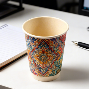 Vasos de Papel Desechables de Doble Pared de 8oz y 16oz para Café Caliente, Té con Leche y Bebidas para Llevar, con Logotipo Personalizado - Product Image 1