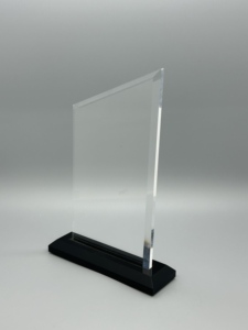جائزة أكريليك شفافة أنيقة بقاعدة سوداء قابلة للتخصيص بالكامل مع نقش بالأشعة فوق البنفسجية صديقة للبيئة جوائز مؤسسية احترافية - Product Image 6