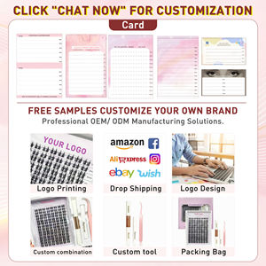 सेगमेंट क्लस्टर लुक्स हाथ बनाया व्यक्तिगत मिश्रण कर्ल प्राकृतिक fox mink diy लैश क्लस्टर किट कस्टम लोगोफन - Product Image 5