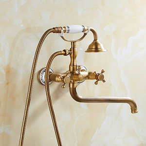 Ensemble <span class=keywords><strong>de</strong></span> douche simple en laiton antique <span class=keywords><strong>de</strong></span> style européen et américain, mitigeur <span class=keywords><strong>de</strong></span> douche encastré - Product Image 1