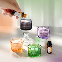 Ensemble diffuseur d'huiles essentielles en pierre de cristal naturelle solide, bouteille en verre coloré, écologique, parfum d'ambiance, décoration intérieure