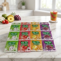 10g pour 2L d'eau, 60 sachets par 4 sacs par carton, poudre de jus aromatisée à l'orange, à la pastèque et à la fraise, poudre de boisson aromatisée