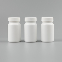 Bouteilles de Pilules en PEHD Blanc de 75cc de Qualité Alimentaire avec Logo Personnalisé, Emballage de Médicaments en Plastique, Flacon de Capsules ou Comprimés avec Bouchon à Vis
