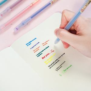 Bolígrafo de Gel de 0.5mm Estilo Coreano Orange Grove Orange Forest, Bonito, de Plástico, para Estudiantes y Oficina, No Borrable, Multicolor, Simple, Mate - Product Image 4