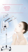 Appareil de soin du visage hydratant pour peaux sèches, vapeur chaude, améliore la peau terne et blanchâtre, avec loupe LED pour l'inspection cutanée, instrument de spa
