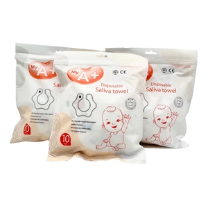 Bavoirs jetables personnalisés pour bébés, 10 pièces par <span class=keywords><strong>sac</strong></span>, imperméables et anti-taches, serviettes <span class=keywords><strong>de</strong></span> salive jetables, service OEM d'usine - Product Image 5