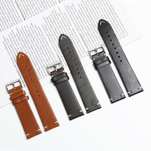 Correa <span class=keywords><strong>de</strong></span> Reloj Ultrafina <span class=keywords><strong>de</strong></span> Cuero Encerado Vintage, Correa <span class=keywords><strong>de</strong></span> Cuero Genuino Suave con Reemplazo Rápido y Delgado para Hombres y Mujeres - Product Image 3