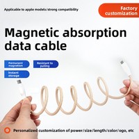 Cable de Carga Magnético No Estándar con Cubierta Trenzada Compatible con Dispositivos Android con Micro USB Tipo-C