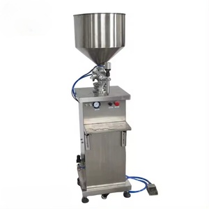 Semi Automatic Piston Shisha Paste Oil Soda Soft Whitening Cream Drink <b>Beer</b> Liquid Filling Machine With Hopper - Product Image 2