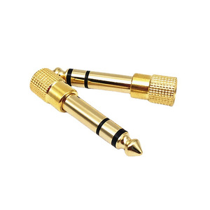 Audio Converter 6.35 To 3.5mm Male To Female Metal Plug Adapter For Headphone Microphone <b>Electronic</b> <b>Keyboard</b> - Product Image 3