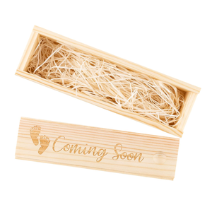 Boîte de test de grossesse de bébé en gros d'usine boîte d'annonce de grossesse gravée au laser en bois - Product Image 1