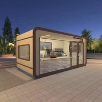 Maison préfabriquée modulaire intégrée en aluminium et EPS, avec chambre à coucher, bureau, bâtiment mobile