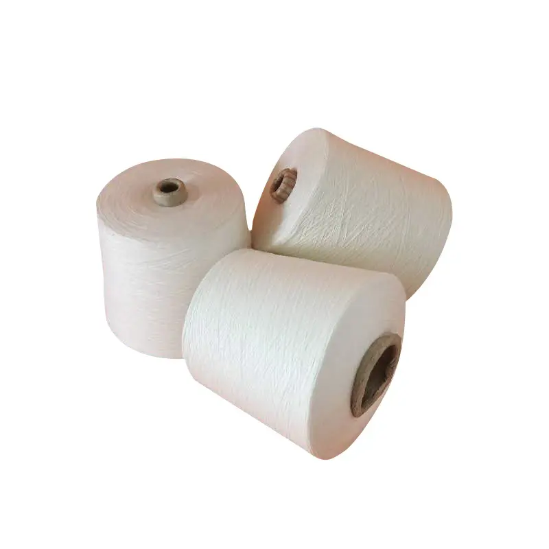 Factory Supply Organic cotton slub yarn Environment friendly viscose yarn 11.5 Recycled polyester yarn