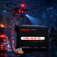 Penjualan Panas Baterai Drone Semi Solid State 280wh/kg Kepadatan Tinggi 17000mAh 12s 44.4V yang Dapat Disesuaikan untuk Drone Pemadam Kebakaran