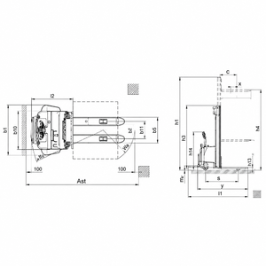 Hot Sell 1.6 Ton Full Electric Pallet Stacker PU Wheels CE Approved Electric Forklift Stacker for Warehouse Logistics <b>Handling</b> - Product Image 2