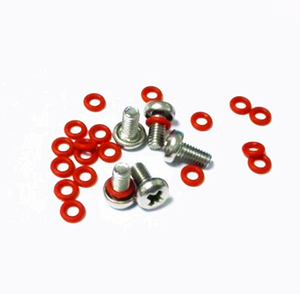 M2 M3 M4 Stainless Steel Self Sealing <b>Screws</b> with O-Rings Pan Phillips Head Metric 10mm Cap Diameter Class 8.8 Zinc Plated - Product Image 4