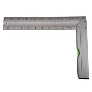 Larix 300mm Measuring Hand Tools Aluminum Alloy 90 Degree Try Angle Square Combination Ruler With Blister