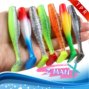 Señuelo blando flotante de acero inoxidable <span class=keywords><strong>Zman</strong></span> de 8 cm, paquete de 6 piezas, Black Pit T-Tail Baby Silencer sin anzuelos - Product Image 5