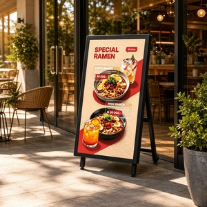 Pantalla Digital Exterior Tipo A de 32 y <span class=keywords><strong>43</strong></span> Pulgadas, IP65 Sellada, Soporte de Aluminio, Ruedas Móviles, Pantalla Publicitaria Vertical Full HD - Product Image 5