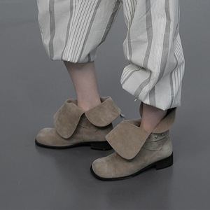 Bottes de cowboy occidentales pliables 2-en-1 pour femme, style vintage 2026, à talon épais et plateforme, mi-mollet - Product Image 1