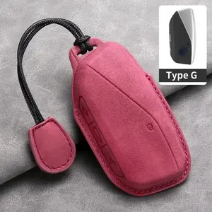 Coque de protection en cuir pour <span class=keywords><strong>clé</strong></span> de voiture pour <span class=keywords><strong>BMW</strong></span> i7 X7 G07 LCI iX I20 X1 U11 Série 7 G70 G09 XM U06 G81 <span class=keywords><strong>M3</strong></span> 2023 <span class=keywords><strong>Porte</strong></span>-clés protecteur - Product Image 5