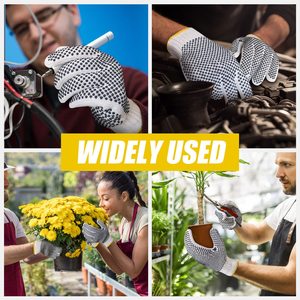 Guante punteado de <span class=keywords><strong>PVC</strong></span> de doble cara Guante de trabajo de seguridad Guantes de punto de algodón blanco para trabajo Trabajo de jardín industrial - Product Image 5