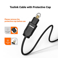 Kabel Serat Optik Digital Toslink SPDIF Berkualitas Tinggi dengan Selubung PVC untuk Pemutar DVD, Monitor TV, Sound Bar, dan Home Theater
