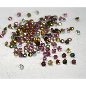Turmalina Natural de 5 mm, 0.525 Ct, Multicolor, Corte Brillante Redondo, Rellena de Fracturas, Piedra Preciosa para Joyería - Product Image 5