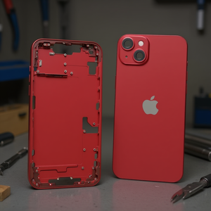 Châssis intermédiaire avec coque arrière pour iPhone 14 Plus rouge - Product Image 3