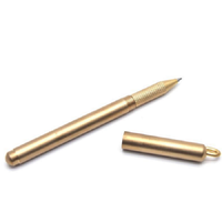 Stylo à bille en cuivre pur avec logo personnalisé, style neutre, nouveau, écriture fluide et propre, promotion personnalisée