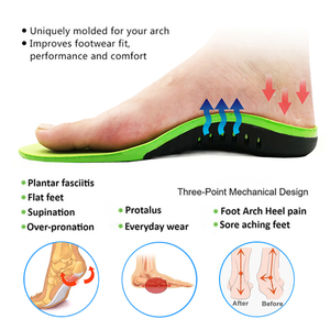 Eva Orthopedic Insole Unisex Outdoor Hiking Travel Essentials Leg Correction Flat Arch Support Sports High Elastic Cushion - Product Image 3
