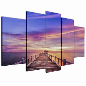 Stampa su Tela Personalizzata B&C Art, Paesaggio Urbano Notturno in Stile Moderno, Ecologica, 10 Colori, Giclée su Tela Stirata, Base Carta con Inchiostro Eco-Solvente - Product Image 3