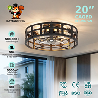 Ventilateur de plafond E26 à commande directe d'usine, 6 vitesses, réversible, télécommande, lumière 3 couleurs, PC, 7 pales, pour salon, chambre, intérieur