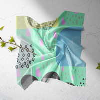 Écharpe à imprimé floral numérique personnalisée avec logo, châle de mode pour femmes 100% polyester, vente en gros
