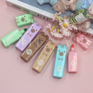 Nouveau design créatif, stylo fluorescent en forme d'animal (chat, ours, lapin), faible MOQ 100 ensembles, surligneurs pour enfants et étudiants, stylo cadeau - Product Image 4