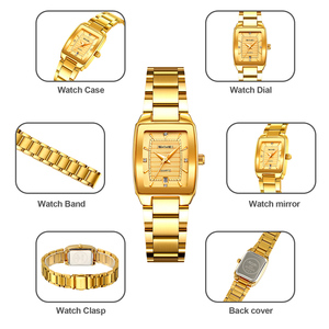 SKMEI 2578 Retro Square <strong>Bar</strong> Dial Simple Elegant Women's Quartz Movement Waterproof Watch Stylish Stainless <strong>Steel</strong> Luxury Fashion - Product Image 5