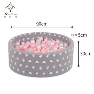Love Tree <b>Ball</b> <b>Pit</b> 90cm Gray Star Pattern Indoor Play Pool For Kids With Ocean <b>Balls</b> - Product Image 1