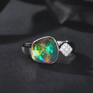 Bijoux en or blanc 14 carats bagues <span class=keywords><strong>opale</strong></span> véritable vente en gros de pierres précieuses de qualité élevée <span class=keywords><strong>bijou</strong></span> d'usine d'<span class=keywords><strong>opale</strong></span> de feu vintage - Product Image 3