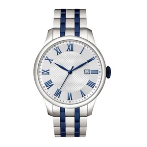 Montre Classique Homme 2025 en Acier Inoxydable à Quartz avec Bracelet en Cuir, Cadran en Verre Saphir, Logo de Marque Personnalisé - Luxe et Tendance - Product Image 2