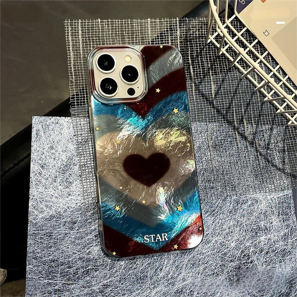 Blue background with brown heart