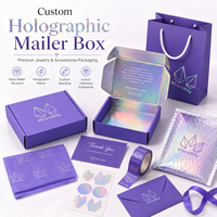 Carton ondulé personnalisé boîte d'expédition d'abonnement boîte d'emballage hologramme rouge à lèvres ensemble de soins de la peau de beauté maquillage cosmétique boîte-cadeau
