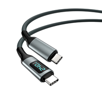 Cable USB4 con pantalla digital de 240W, 40GBPS, 8K60Hz, Compatible con Thunderbolt 4, 1m, 1,5 m, 2M, chaqueta de nailon para Macbook Pro