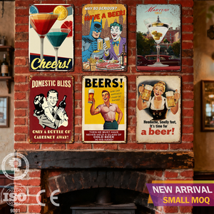 Décoration Murale en Gros : Plaques Métalliques Premium 20x30 pour Vin et Bière, Affiches Décoratives, Cadeaux pour Bar, Cave à Hommes, Club, Artisanat en Fer Blanc - Product Image 4